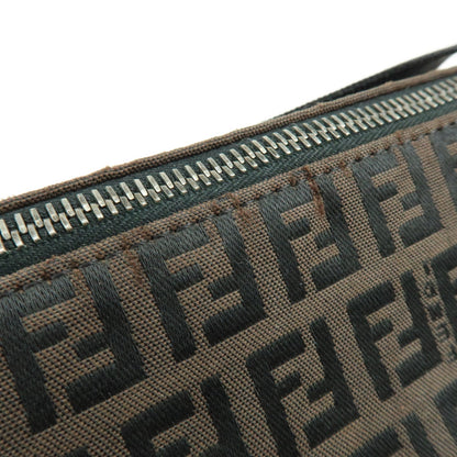 Fendi Shoulder Zucchino Canvas, Brown, Canvas, Shoulder Bag