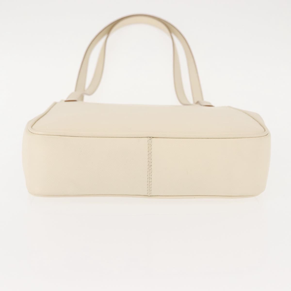 Salvatore Ferragamo Shoulder Leather, Ecru, Leather, Shoulder Bag
