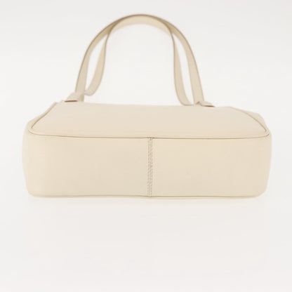 Salvatore Ferragamo Shoulder Leather, Ecru, Leather, Shoulder Bag