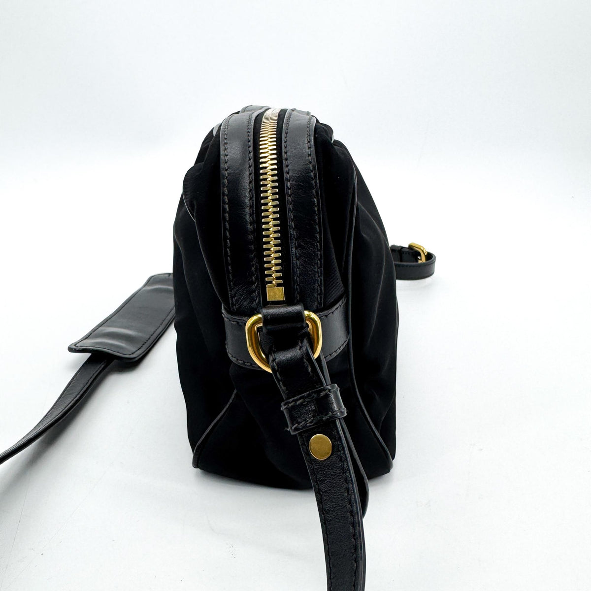 Prada Camera Tessuto, Black, Nylon, Crossbody Bag