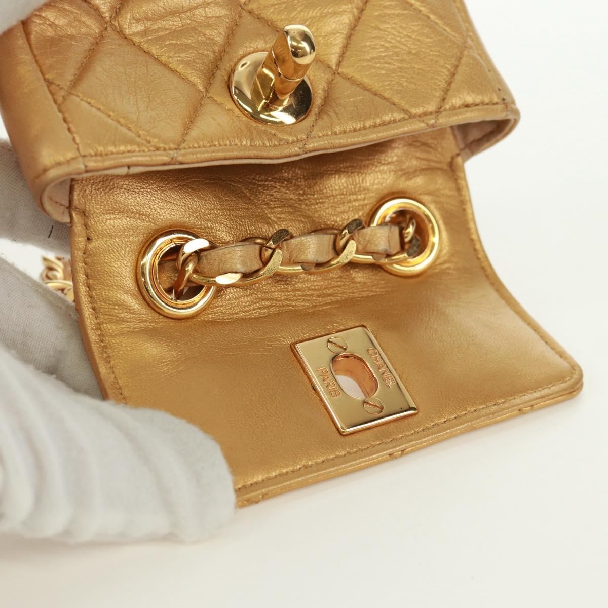 Chanel Classic Flap Charm Chain Belt Quilted Caviar, Gold, Leather, Handbag