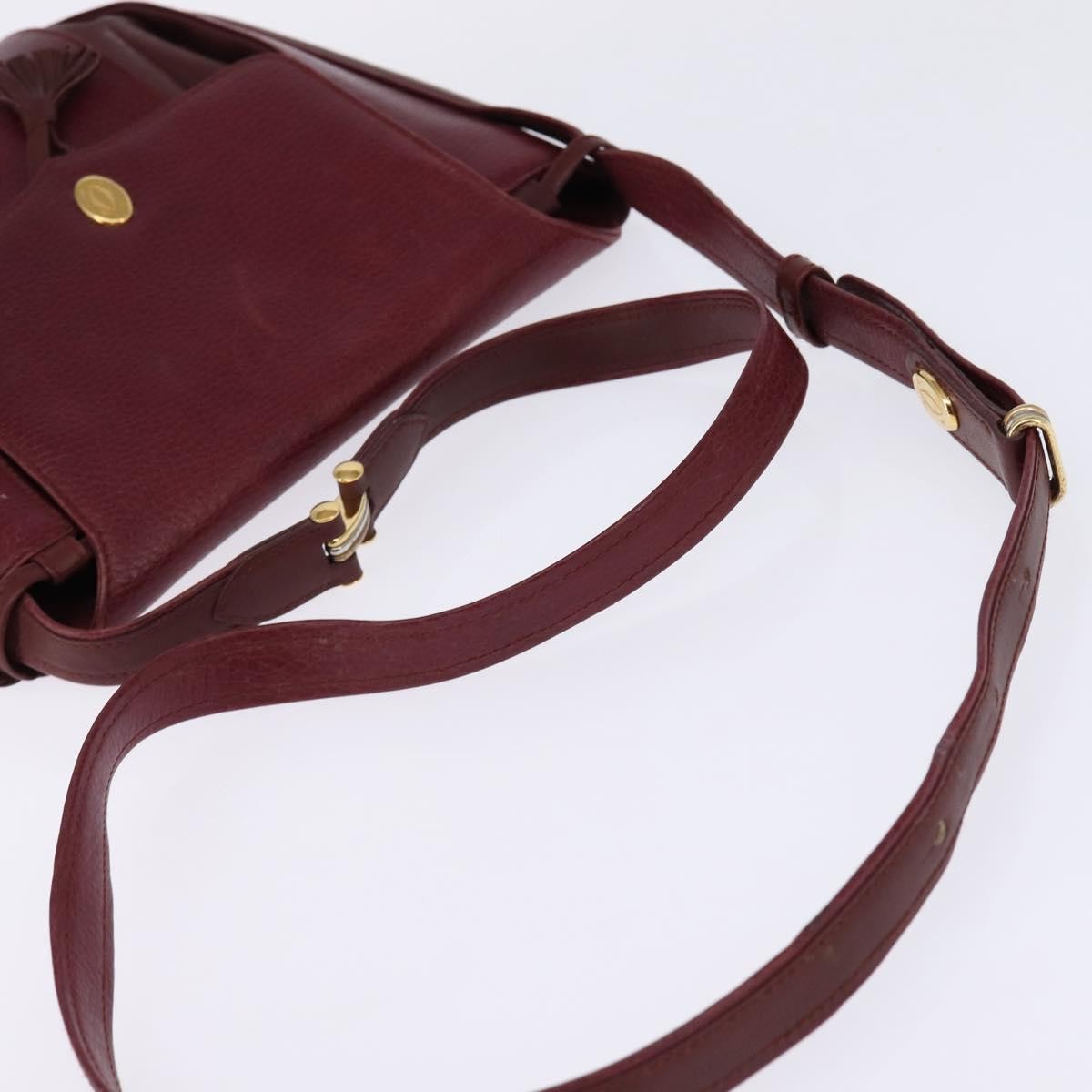 Cartier Must de Cartier Leather, Burgundy, Leather, Bag