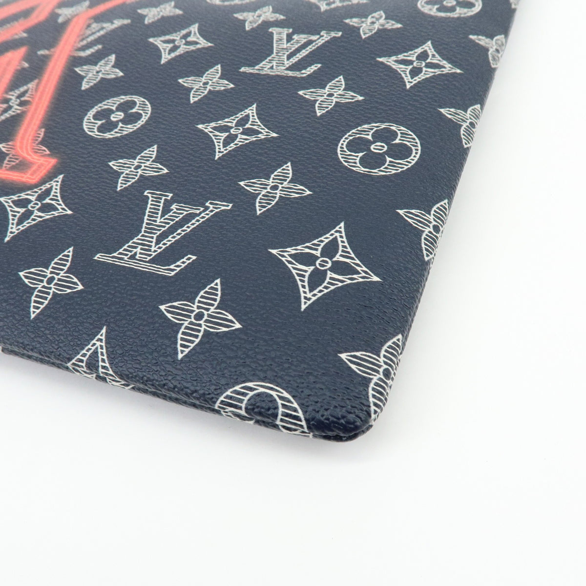 Louis Vuitton Pochette Apollo Limited Edition Upside Down Monogram Ink, Navy, Canvas, Clutch