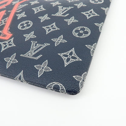 Louis Vuitton Pochette Apollo Limited Edition Upside Down Monogram Ink, Navy, Canvas, Clutch