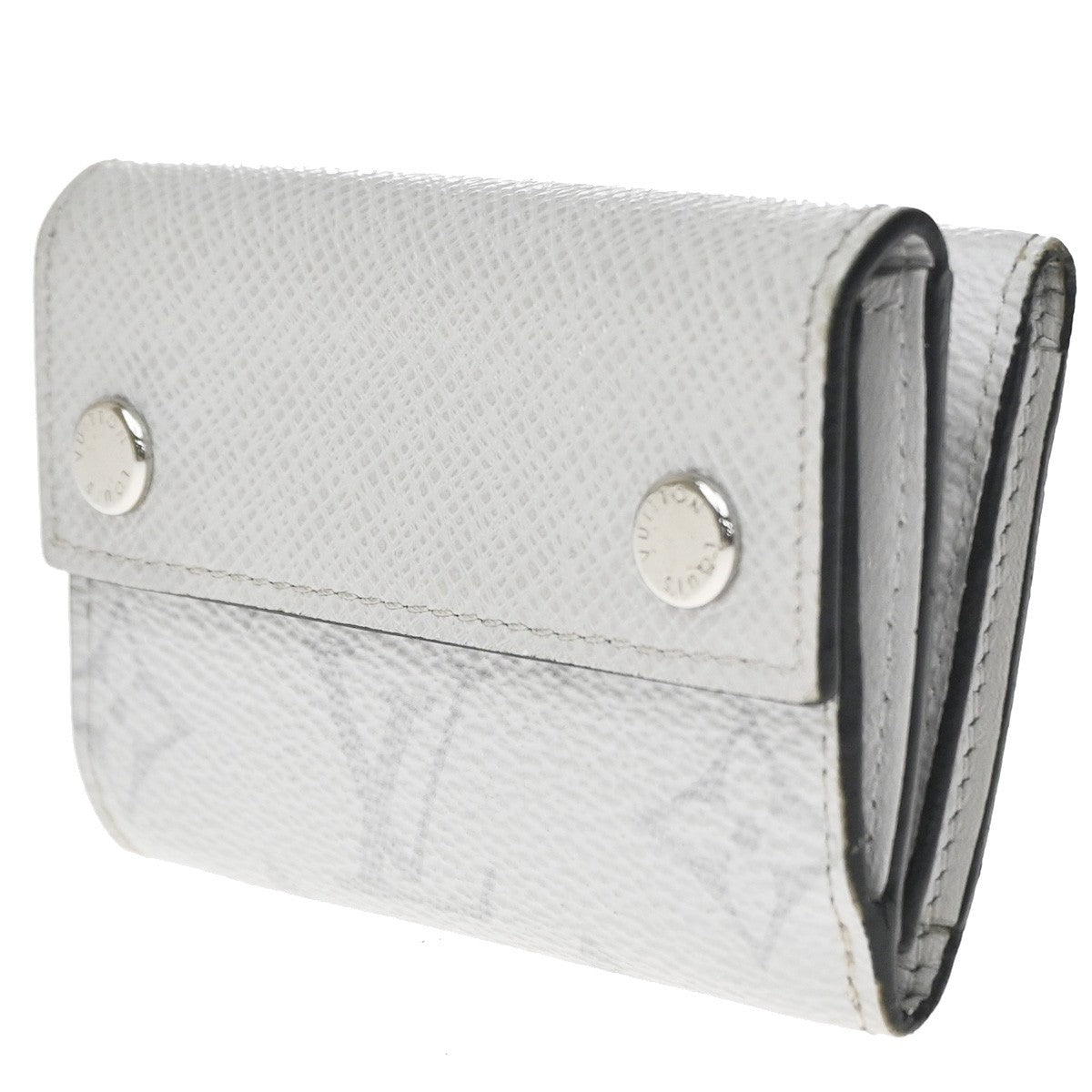 Louis Vuitton Discovery Monogram Taigarama, White, Leather, Wallet