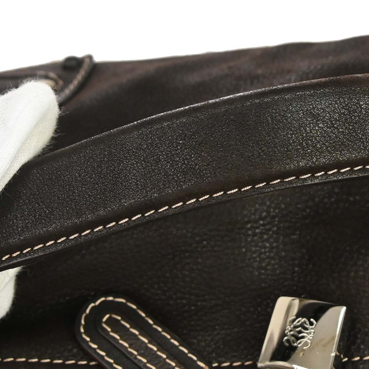 Loewe Anagram Bag leather, Brown, Leather, Handbag