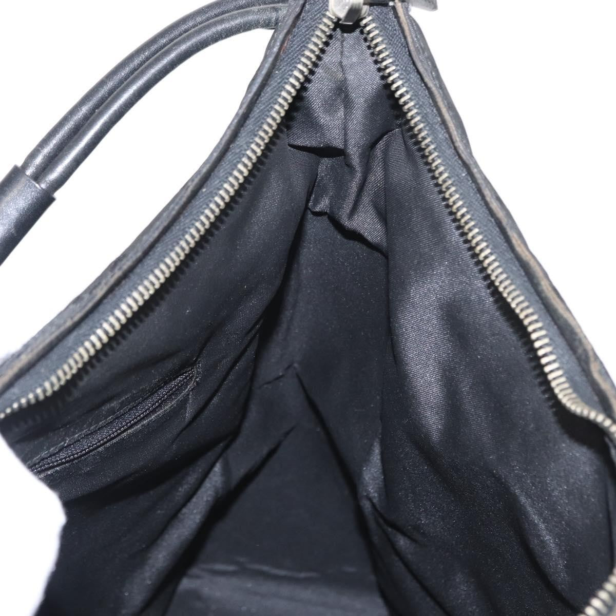 Gucci Vintage Hobo GG Canvas and leather, Black, Canvas, Shoulder Bag