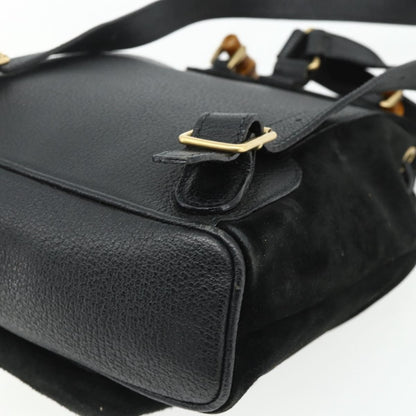 Gucci Gucci bamboo daim, Black, Suede, Backpack
