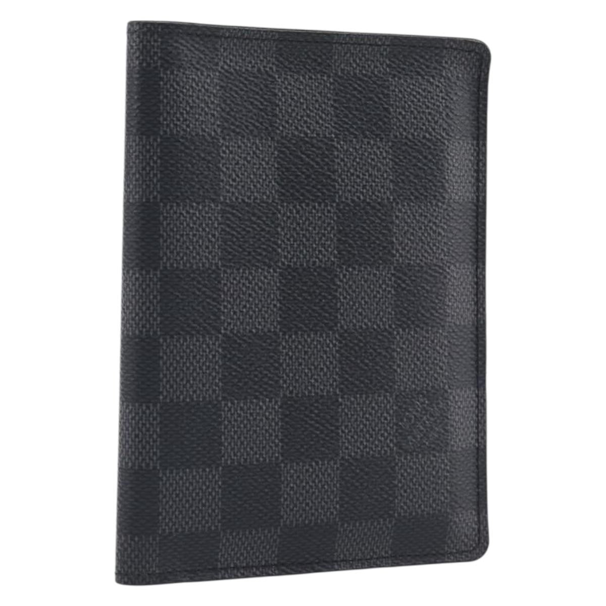 Louis Vuitton Passport Cover Damier Graphite, Gray, Canvas, Briefcase