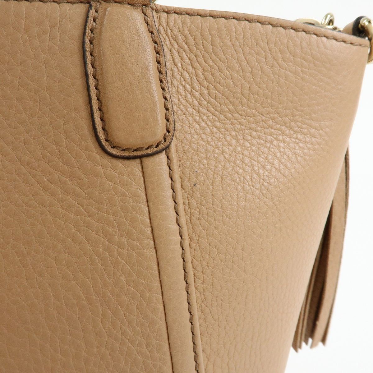 Gucci Soho Working Leather, Beige, Leather, Tote Bag