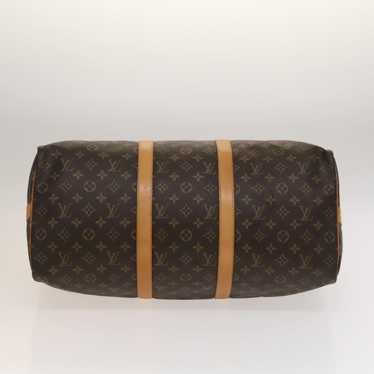 Louis Vuitton Keepall Bandouliere Bag Monogram Canvas, BROWN, CANVAS, Travel bag