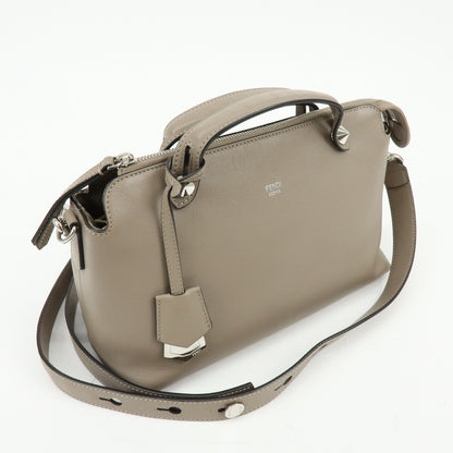 Fendi By The Way Satchel Leather, Beige, Leather, Handbag