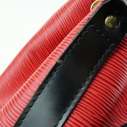 Louis Vuitton Bicolor Petit Noe Epi Leather, Red, Leather, Handbag