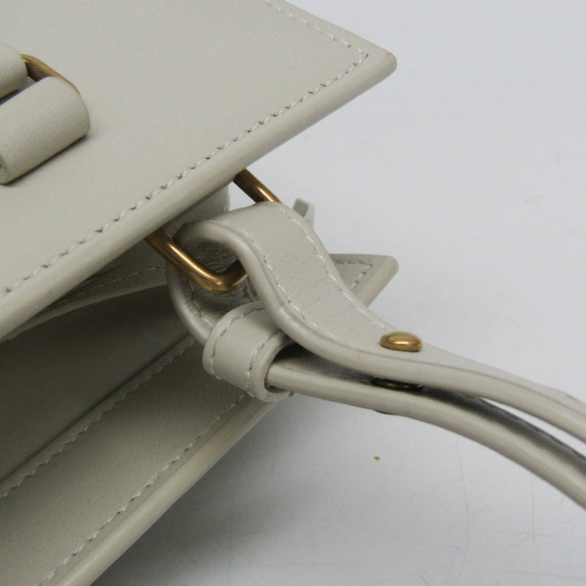 Saint Laurent East Side Smooth Leather, White, Leather, Tote Bag