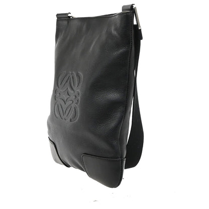 Loewe Anagram Leather, Black, Leather, Shoulder Bag