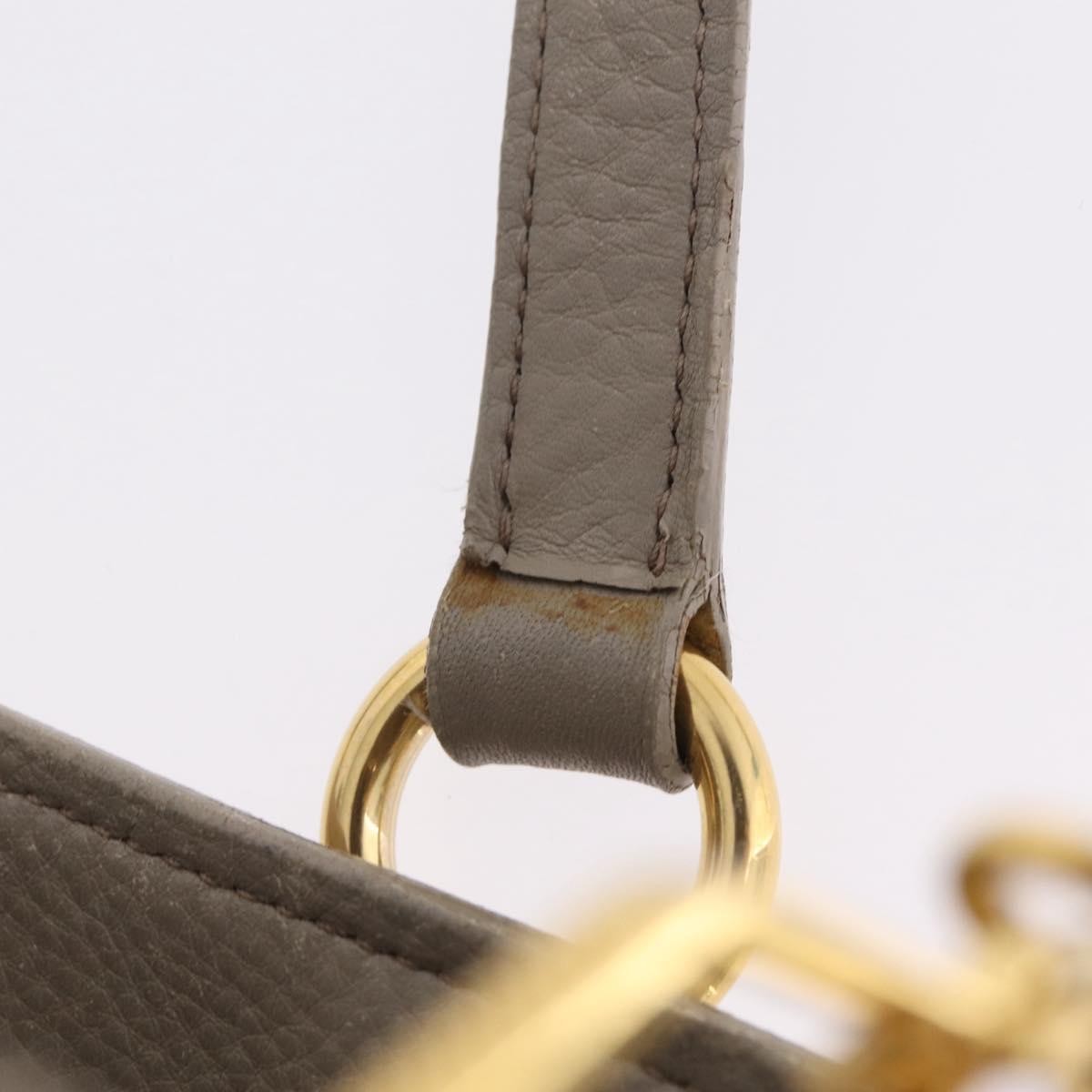 Miu Miu Madras Leather, Gray, Leather, Shoulder Bag