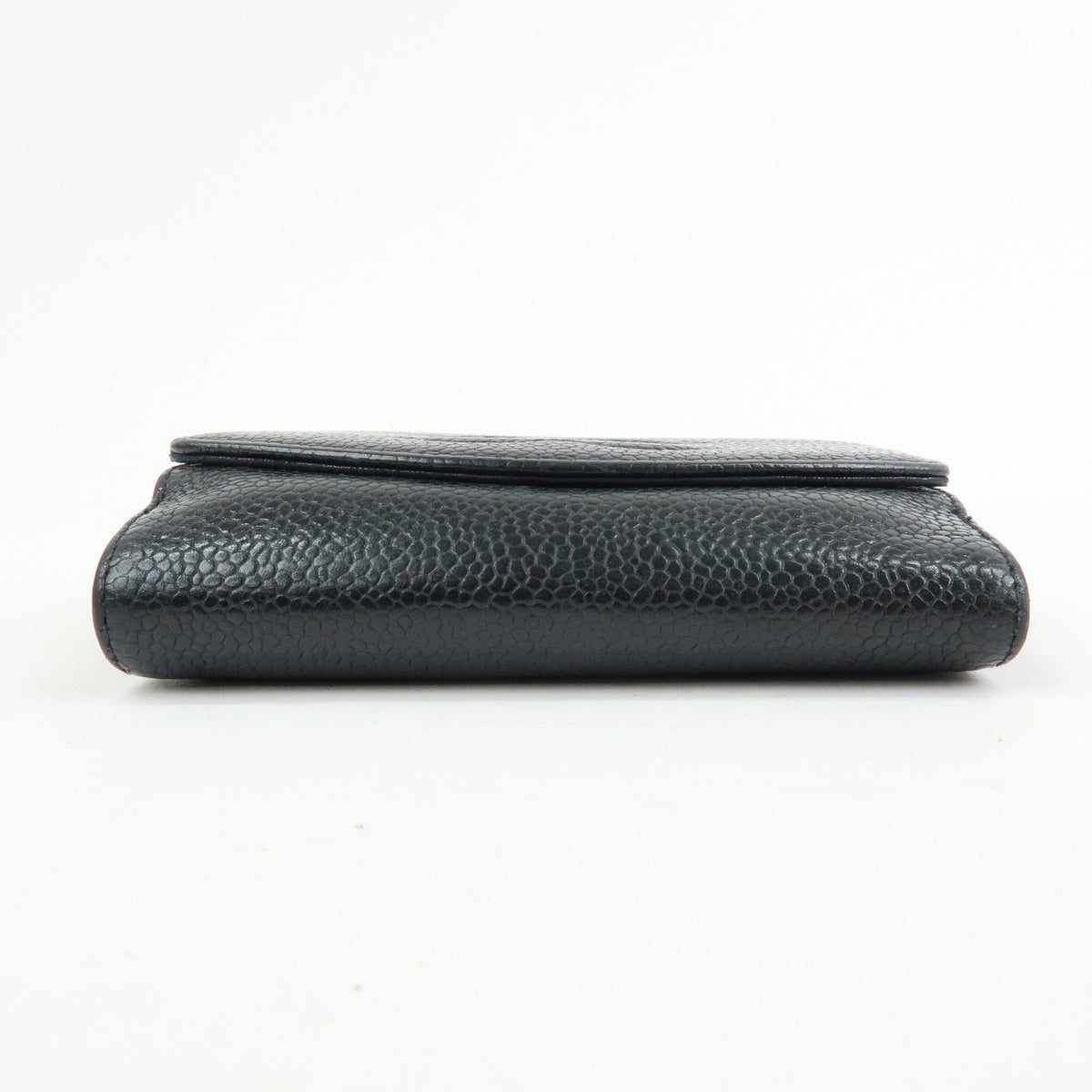 Chanel Vintage Timeless Bifold Caviar, Black, Leather, Wallet