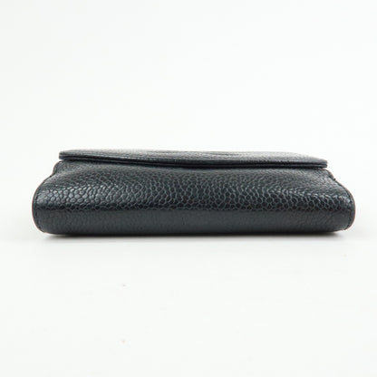 Chanel Vintage Timeless Bifold Caviar, Black, Leather, Wallet
