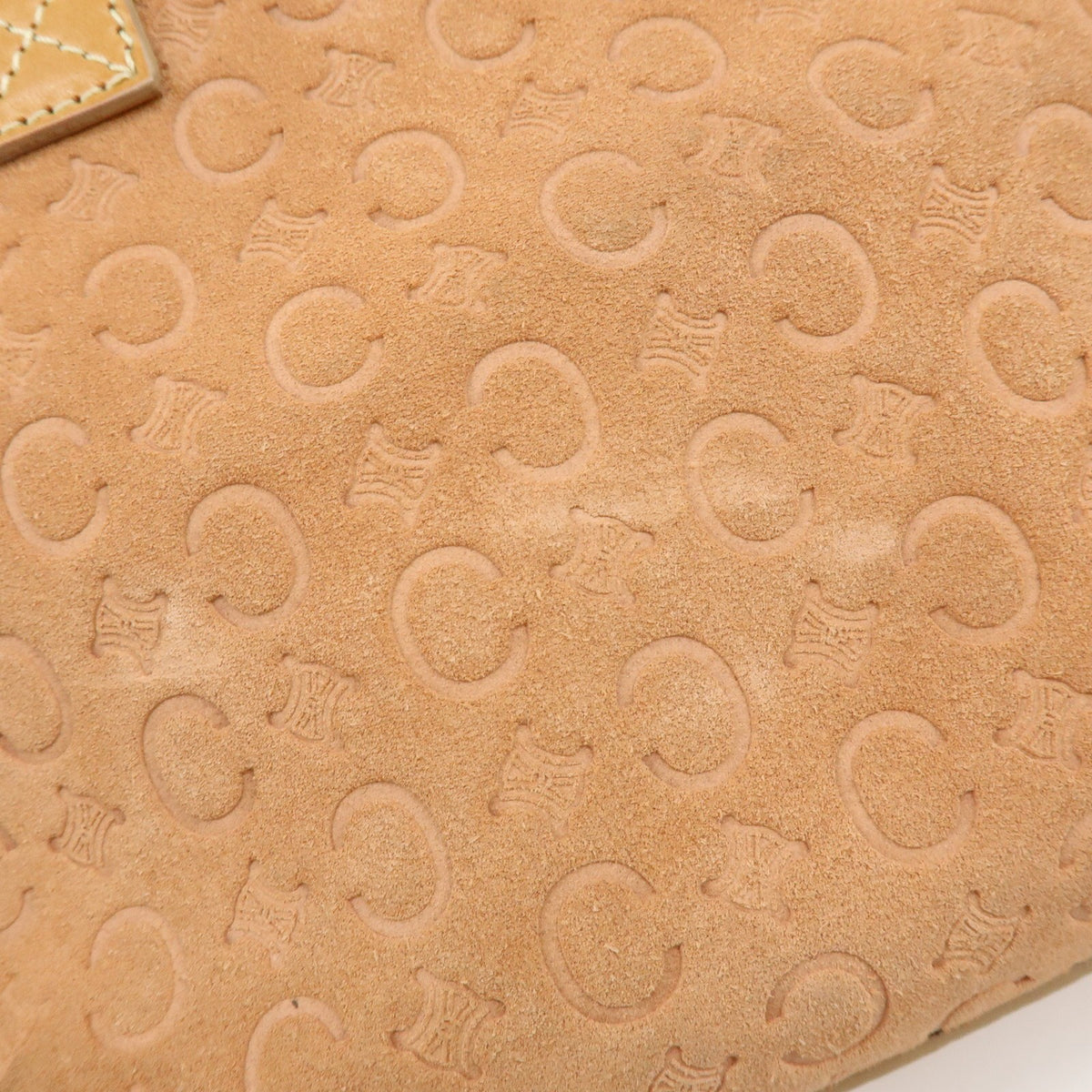 Celine C Macadam Suede, Beige, Suede, Handbag