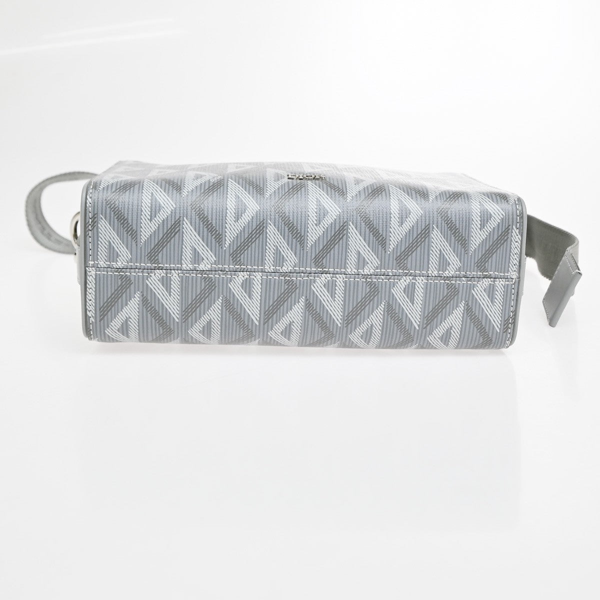 Christian Dior Lingot Messenger CD Diamond Coated Canvas, Gray, Canvas, Handbag