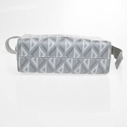 Christian Dior Lingot Messenger CD Diamond Coated Canvas, Gray, Canvas, Handbag