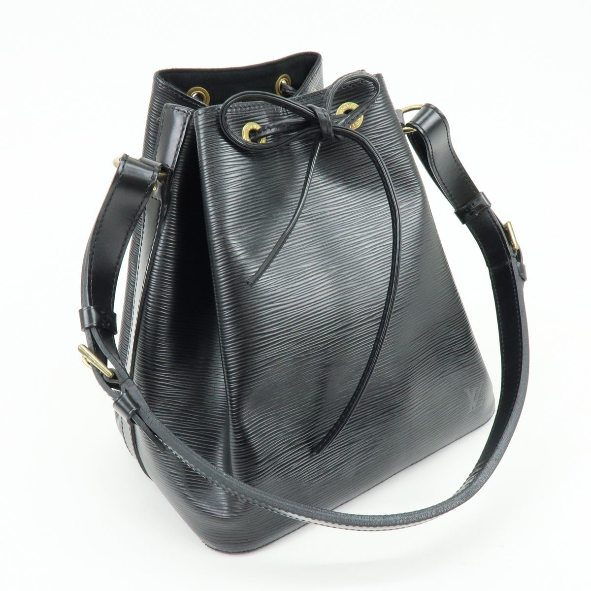 Louis Vuitton Noe Epi Leather, Black, Leather, Shoulder Bag