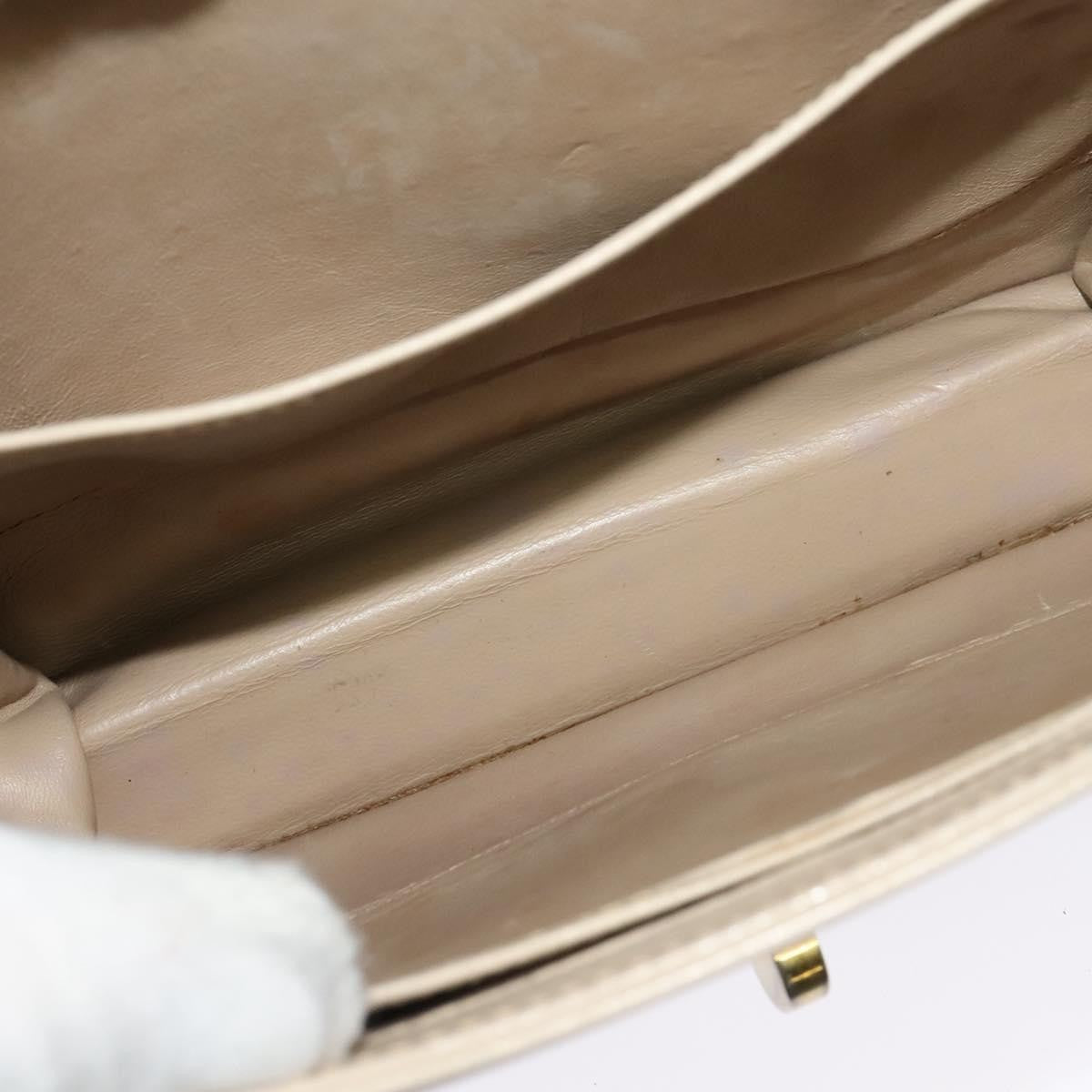 Gucci Vintage Flap Leather, Beige, Leather, Shoulder Bag