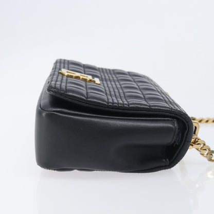 Burberry Lola Wallet on Chain Quilted Leather, Black, Leather, Crossbody Bag