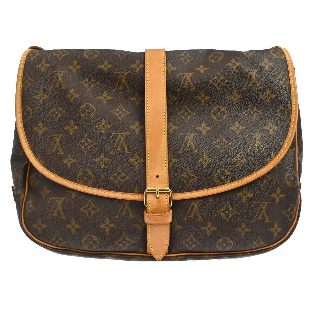 Louis Vuitton Saumur Monogram Canvas, Brown, Canvas, Shoulder Bag