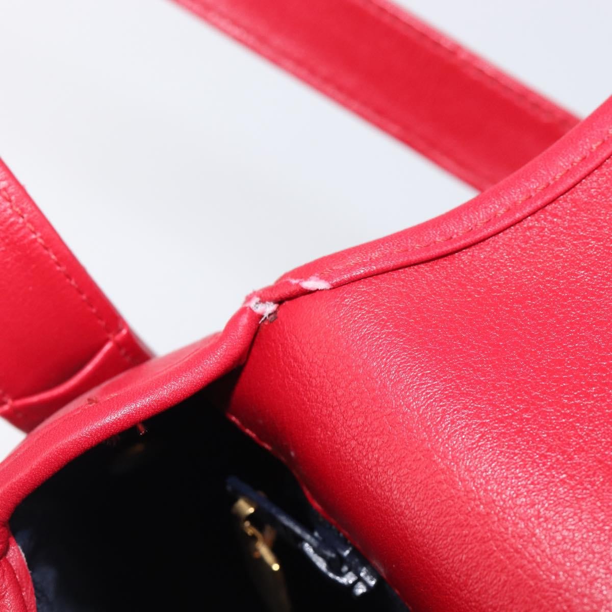 Saint Laurent Vintage Shoulder bag Leather, Red, Leather, Shoulder Bag