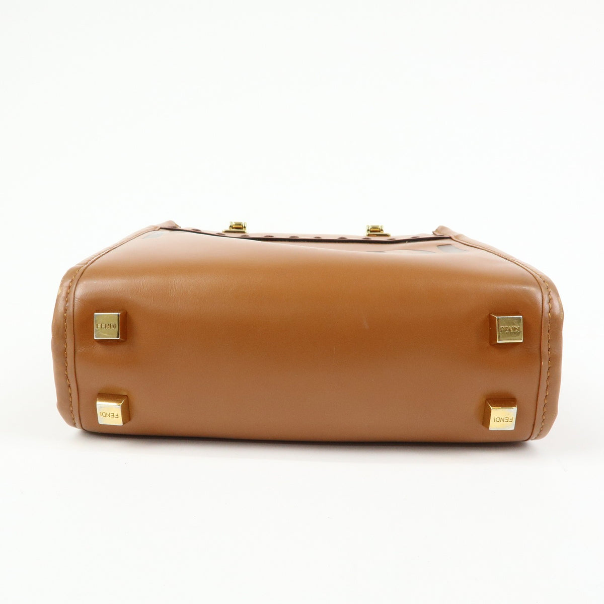 Fendi Sunshine Shopper Leather, Brown, Leather, Tote Bag