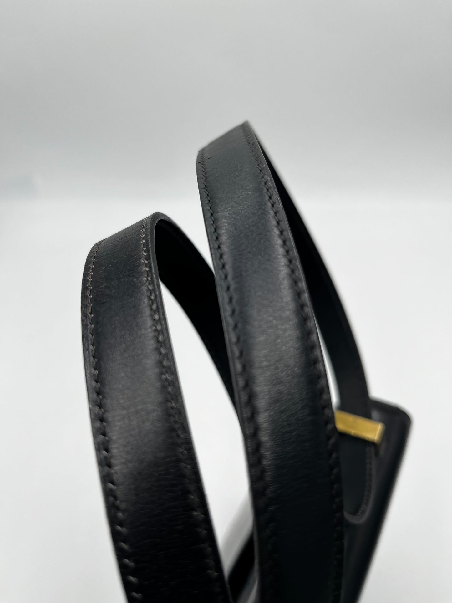 Hermes Depeche Shoulder Bag Courchevel, Black, Leather, Shoulder Bag