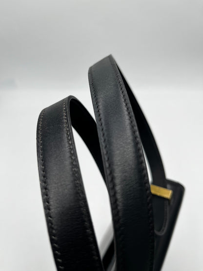 Hermes Depeche Shoulder Bag Courchevel, Black, Leather, Shoulder Bag