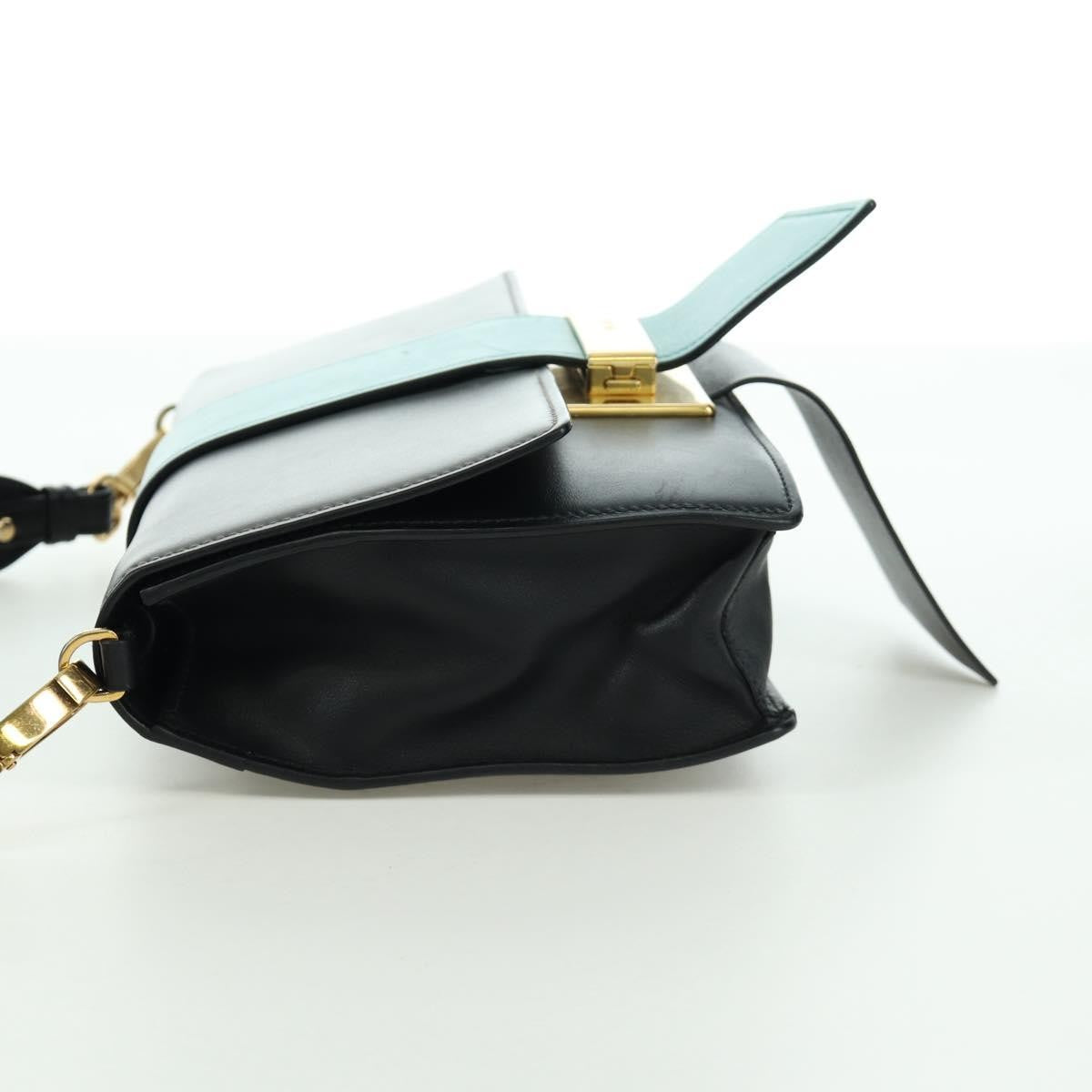 Prada Metal Ribbon City Calfskin, Gray, Leather, Shoulder Bag