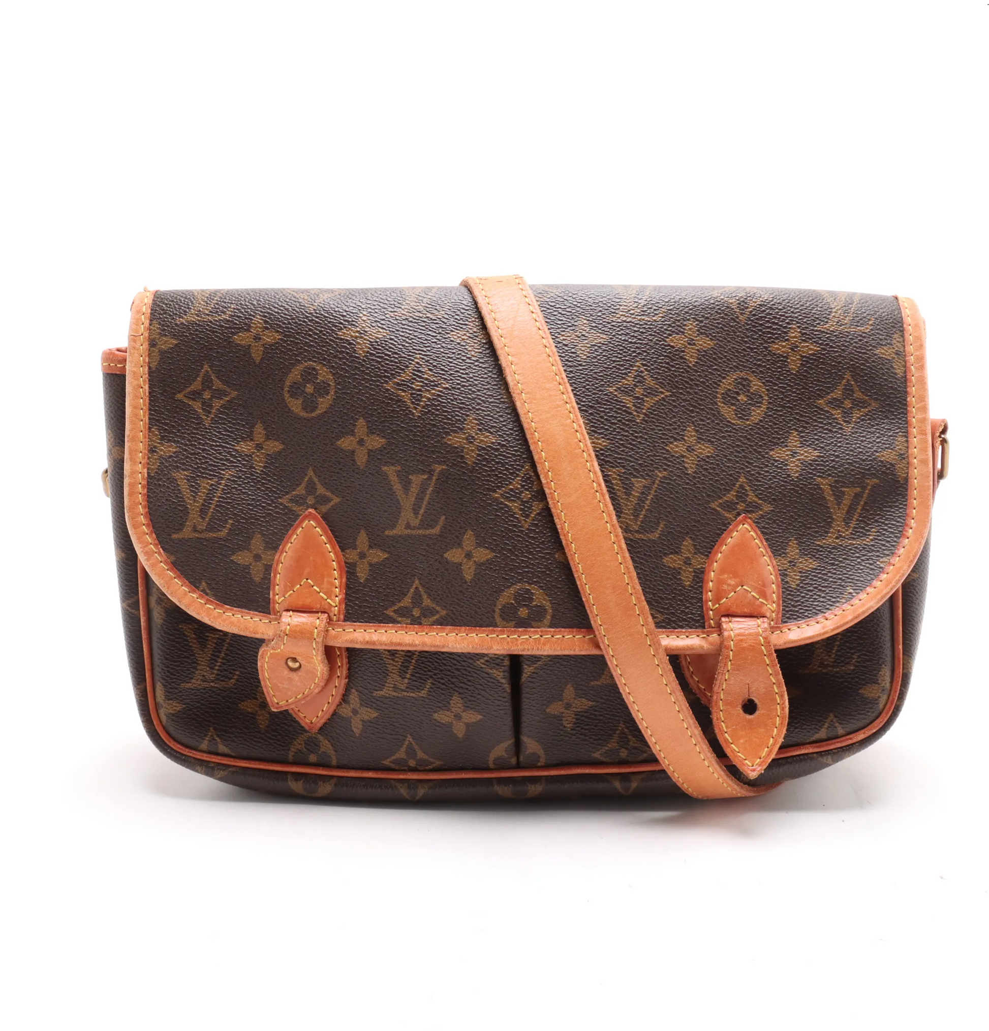 Louis Vuitton Sac Gibeciere Messenger Bag Monogram Canvas, BROWN, CANVAS, Shoulder bag