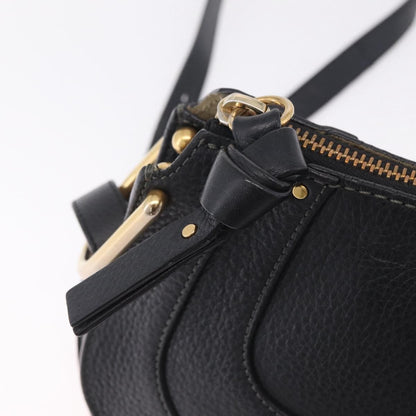 Chloe Hayley Hobo Leather, Black, Leather, Shoulder Bag