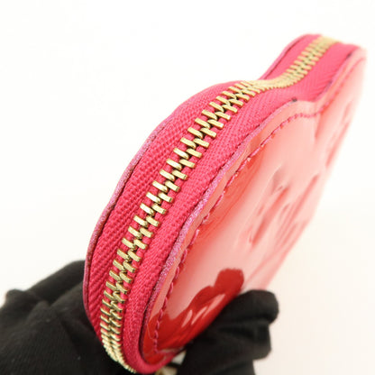 Louis Vuitton Heart Coin Purse Monogram Vernis, Pink, Patent Leather, Clutch