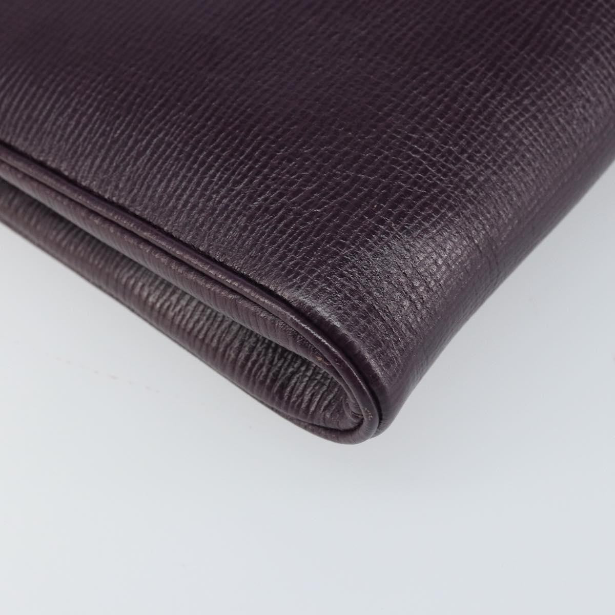 Celine Circle Logo Leather, Purple, Leather, Shoulder Bag