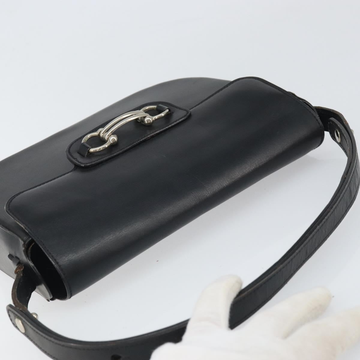 Christian Dior Shoulder Leather, Black, Leather, Shoulder Bag