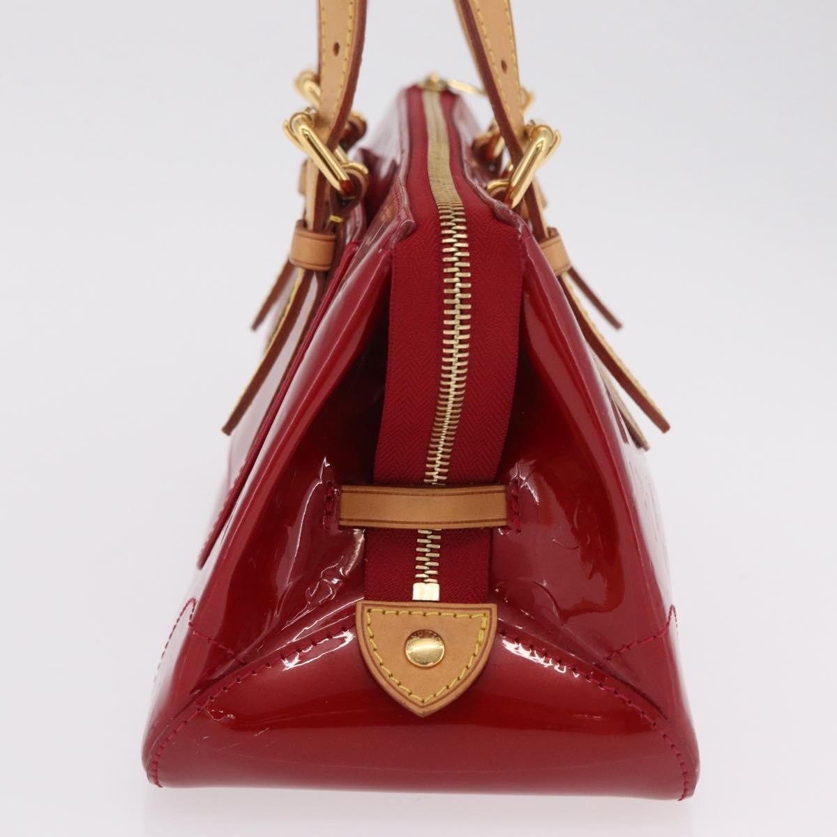 Louis Vuitton Rosewood Avenue Monogram Vernis, Red, Patent Leather, Handbag