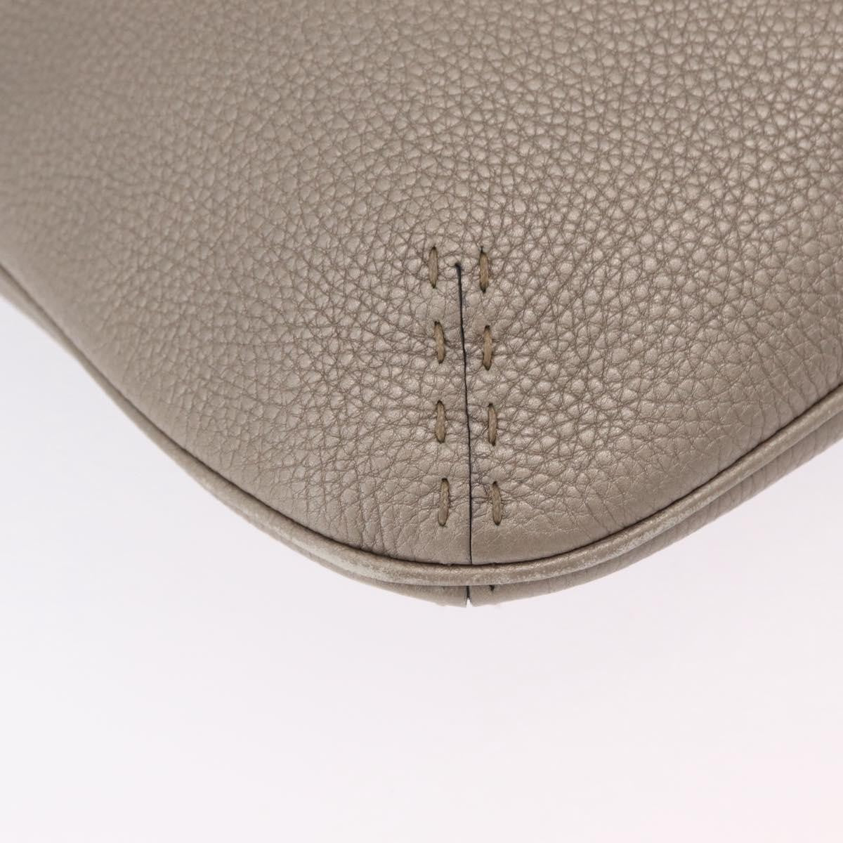 Fendi Selleria Leather, Silver, Leather, Crossbody Bag