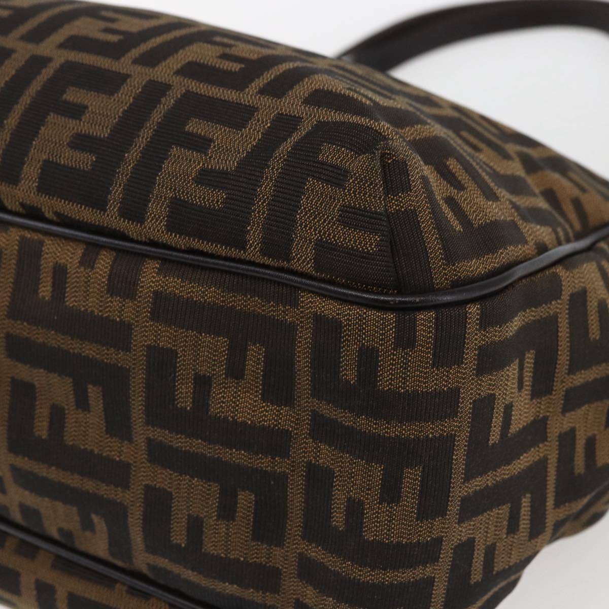 Fendi Chef Pleated Shopping Tote Zucca Canvas, Brown, Canvas, Tote Bag