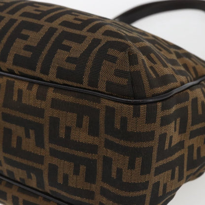 Fendi Chef Pleated Shopping Tote Zucca Canvas, Brown, Canvas, Tote Bag