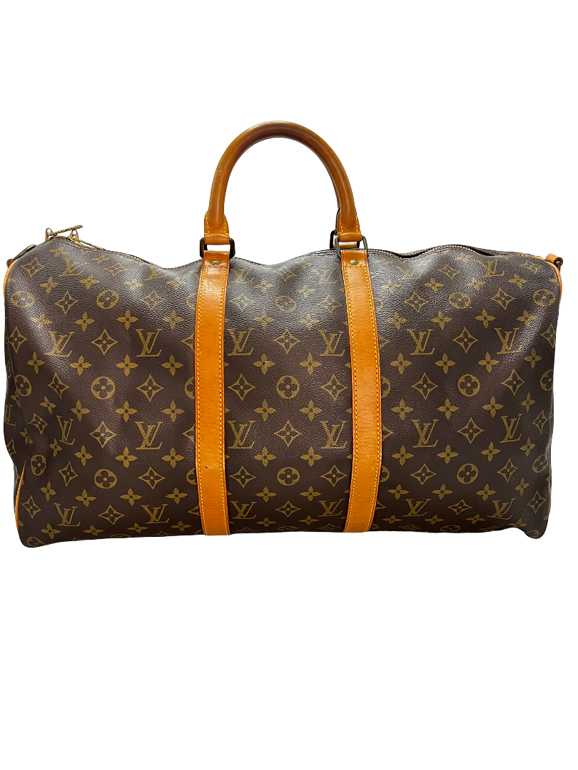 Louis Vuitton Keepall Bandouliere Monogram Canvas, Brown, Canvas, Travel Bag
