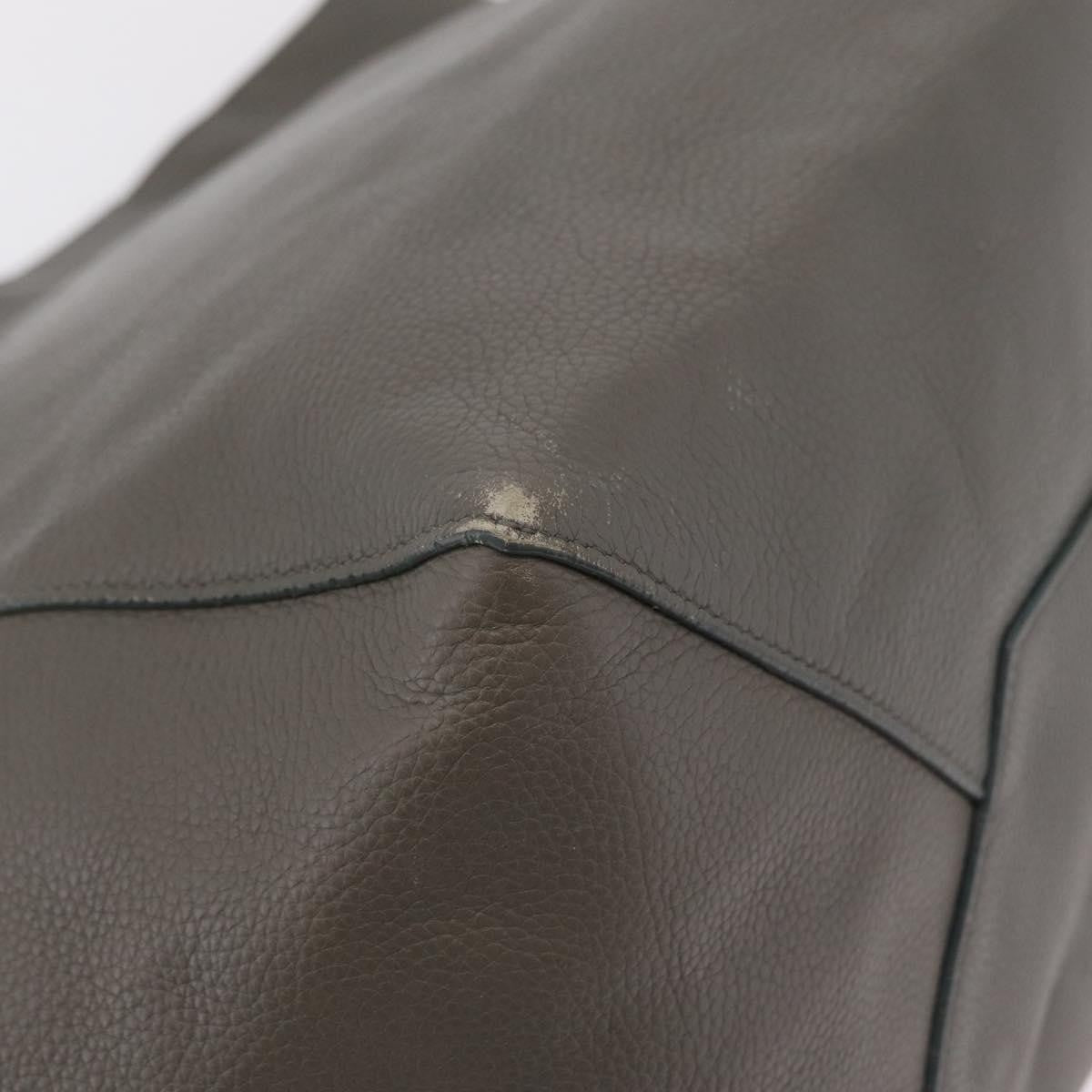Celine Phantom Cabas Leather, Gray, Leather, Tote Bag