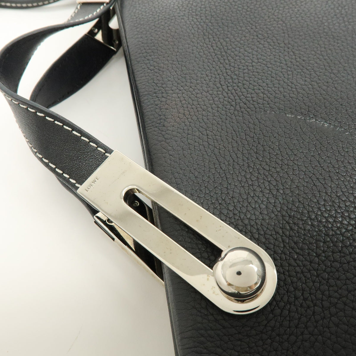 Loewe Missy Leather, Black, Leather, Handbag