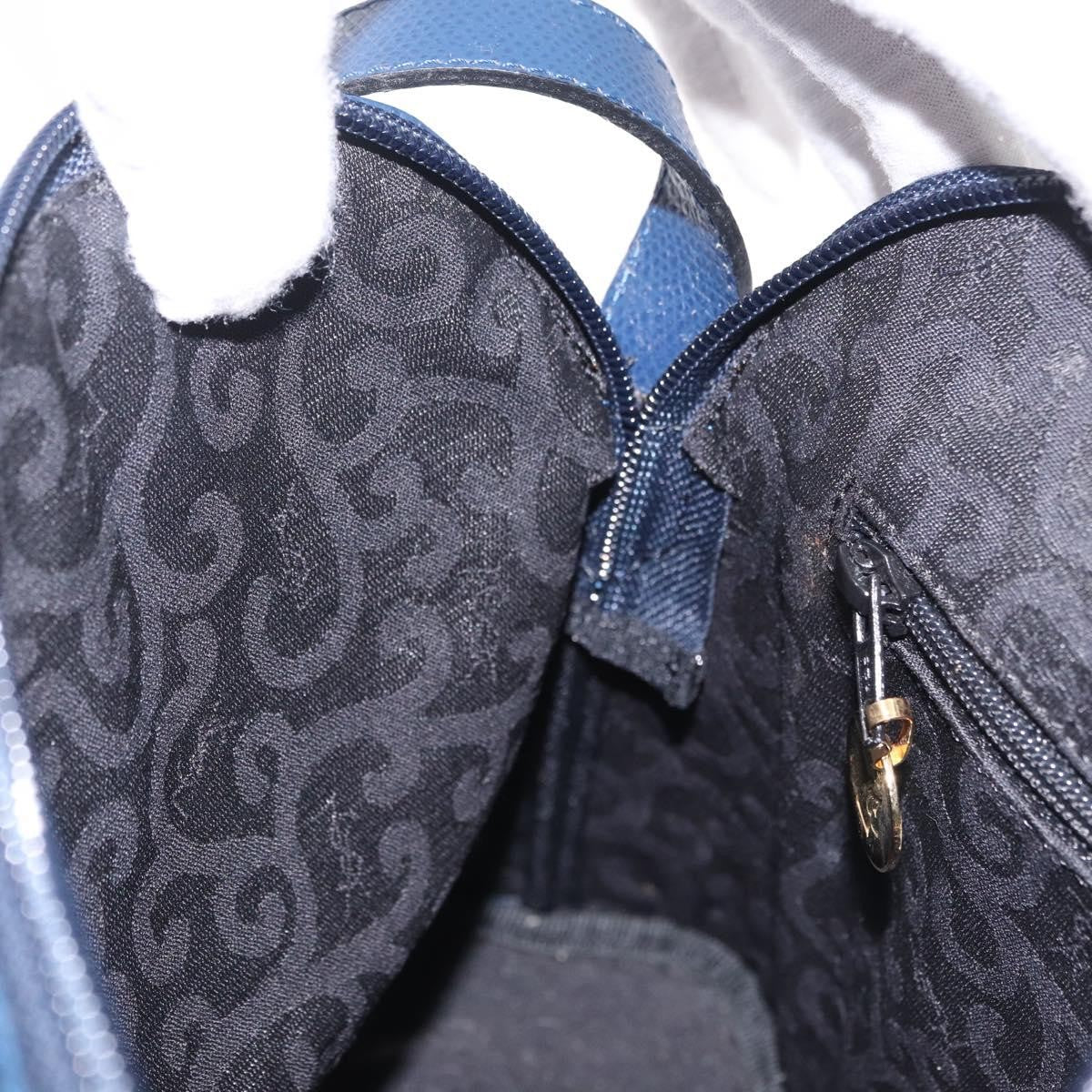 Saint Laurent Overseas Leather, Navy, Leather, Tote Bag