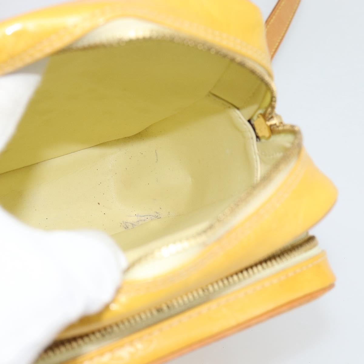 Louis Vuitton Wooster Monogram Vernis, Yellow, Patent Leather, Handbag