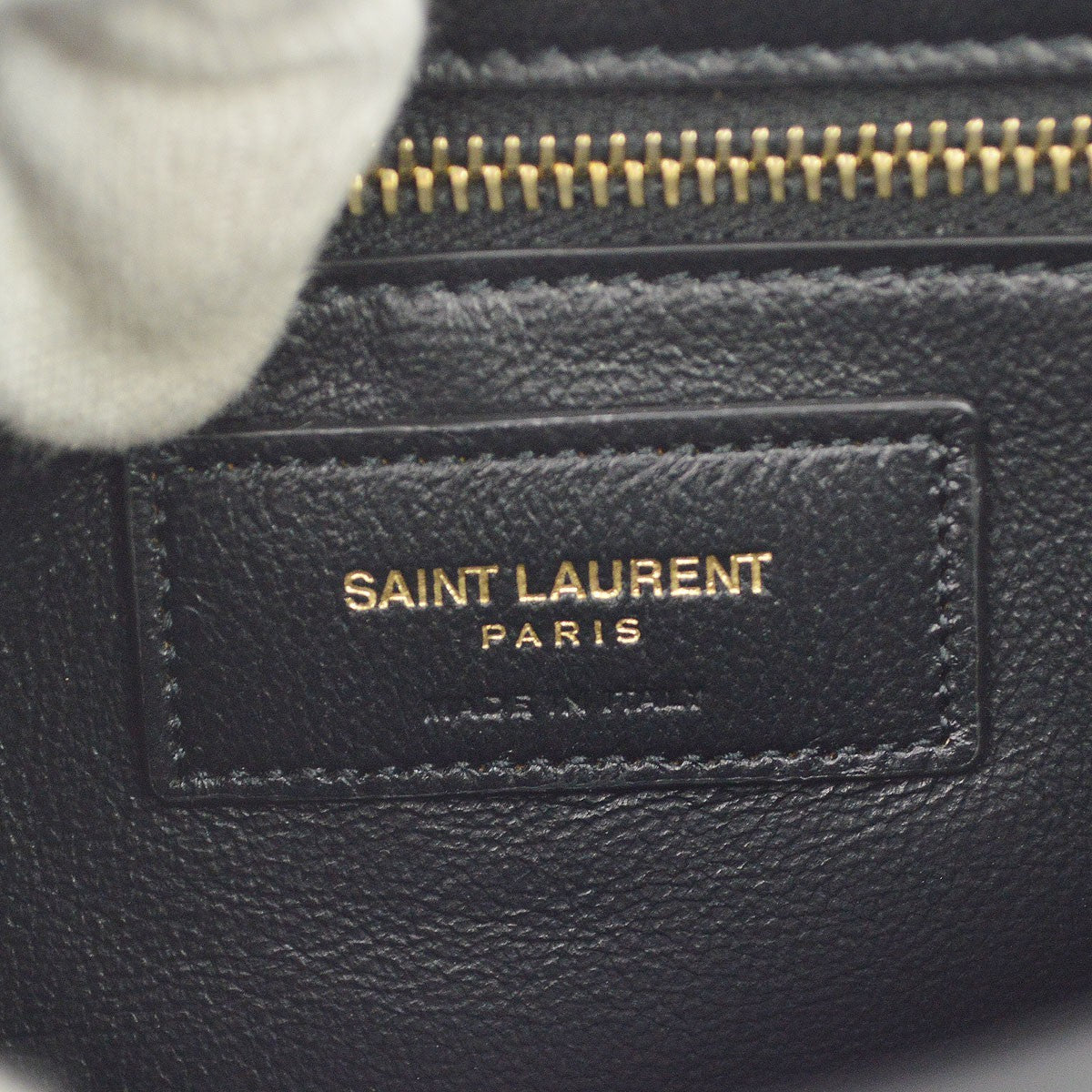 Saint Laurent Gaby Envelope Satchel Quilted Leather, Black, Leather, Handbag