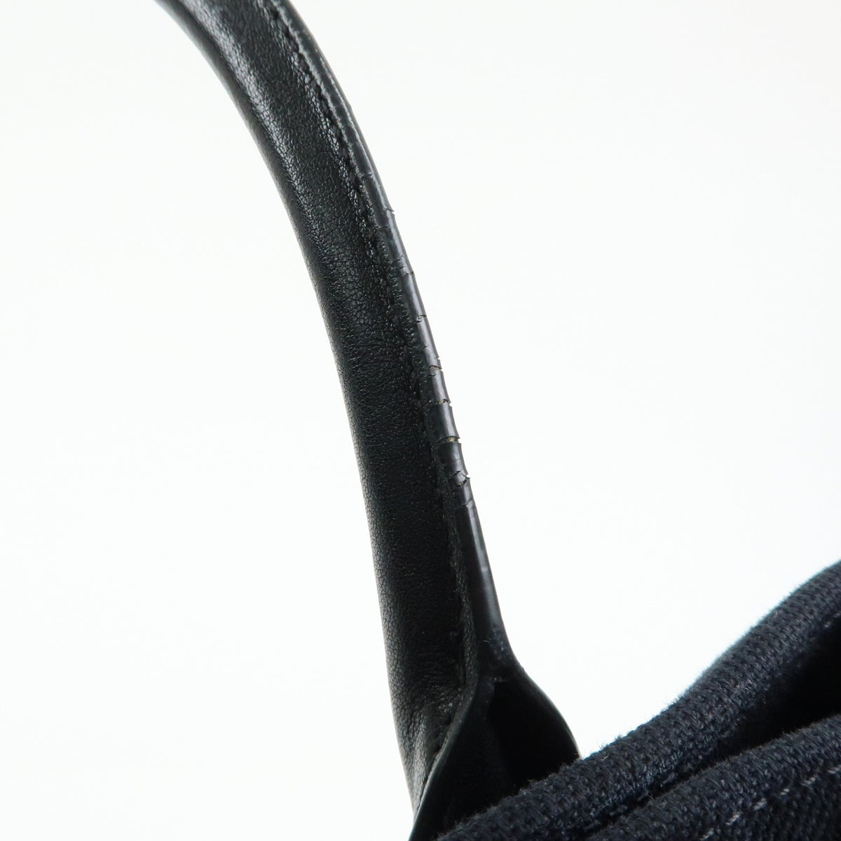 Saint Laurent Rive Gauche Shopper Canvas, Black, Canvas, Tote Bag